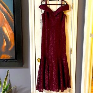 Beautiful evening wine color dress.
